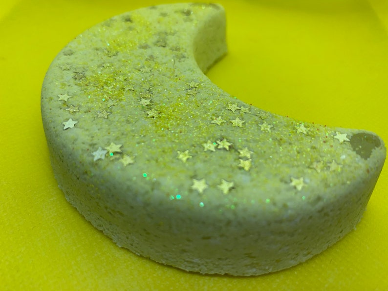 Crescent Moon Bath Bomb Glitter Bath Bomb Moon Child Clear | Etsy