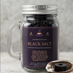 Black Salt, Housewarming Gift, Protection Salt, Ritual Salt, Remove Jinxes, Repel Evil, Sal Negra, Banishing, Spell Work , New Home image 5