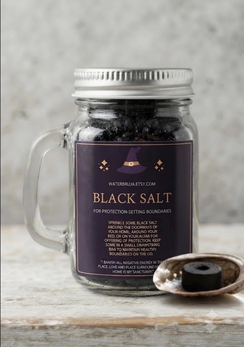 Black Salt, Housewarming Gift, Protection Salt, Ritual Salt, Remove Jinxes, Repel Evil, Sal Negra, Banishing, Spell Work , New Home image 5