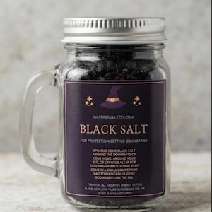 Black Salt, Housewarming Gift, Protection Salt, Ritual Salt, Remove Jinxes, Repel Evil, Sal Negra, Banishing, Spell Work , New Home image 1