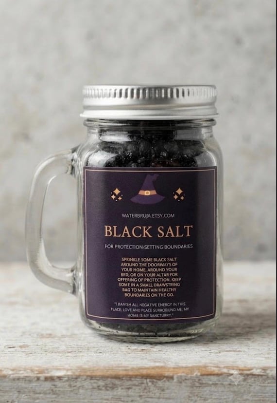 Black Salt, Housewarming Gift, Protection Salt, Ritual Salt, Remove Jinxes, Repel Evil, Sal Negra, Banishing, Spell Work , New Home