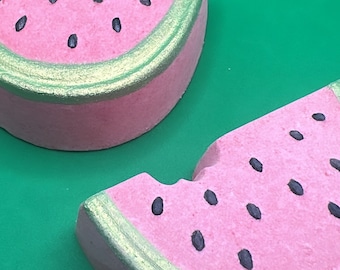 Watermelon Bath bomb, Watermelon Tourmaline, Summer Bath Bomb, Food Bath Bomb, Fruit Bath Bomb, Watermelon Patch, Crystal Inside, Red Bath