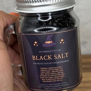 Black Salt, Housewarming Gift, Protection Salt, Ritual Salt, Remove Jinxes, Repel Evil, Sal Negra, Banishing, Spell Work , New Home image 2