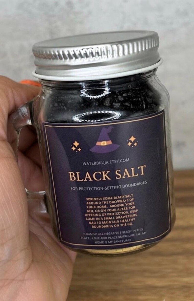 Black Salt, Housewarming Gift, Protection Salt, Ritual Salt, Remove Jinxes, Repel Evil, Sal Negra, Banishing, Spell Work , New Home image 2