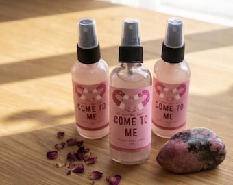 Ven a mí, atrae, no atrapa, spray de intención, spray magnético, spray de hechizos, spray espiritual, magia, spray de rosas, spray brillante, habitación y cuerpo