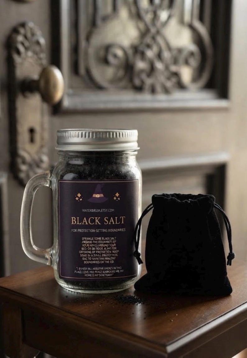 Black Salt, Housewarming Gift, Protection Salt, Ritual Salt, Remove Jinxes, Repel Evil, Sal Negra, Banishing, Spell Work , New Home image 6