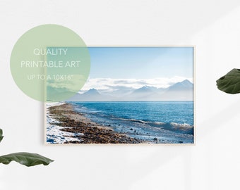 Beach in Homer Alaska Print, Digital Download, Printable Art, Printable Wall Art, Nature Art Print, Digital Prints, Fine Art Print