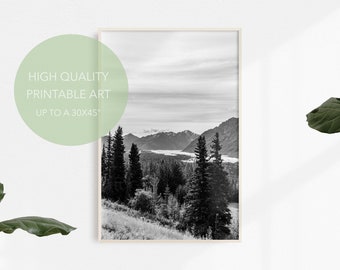 Alaska Glacier Print, Digital Download, Printable Art, Printable Wall Art, Nature Art Print, Digital Prints, Fine Art Print
