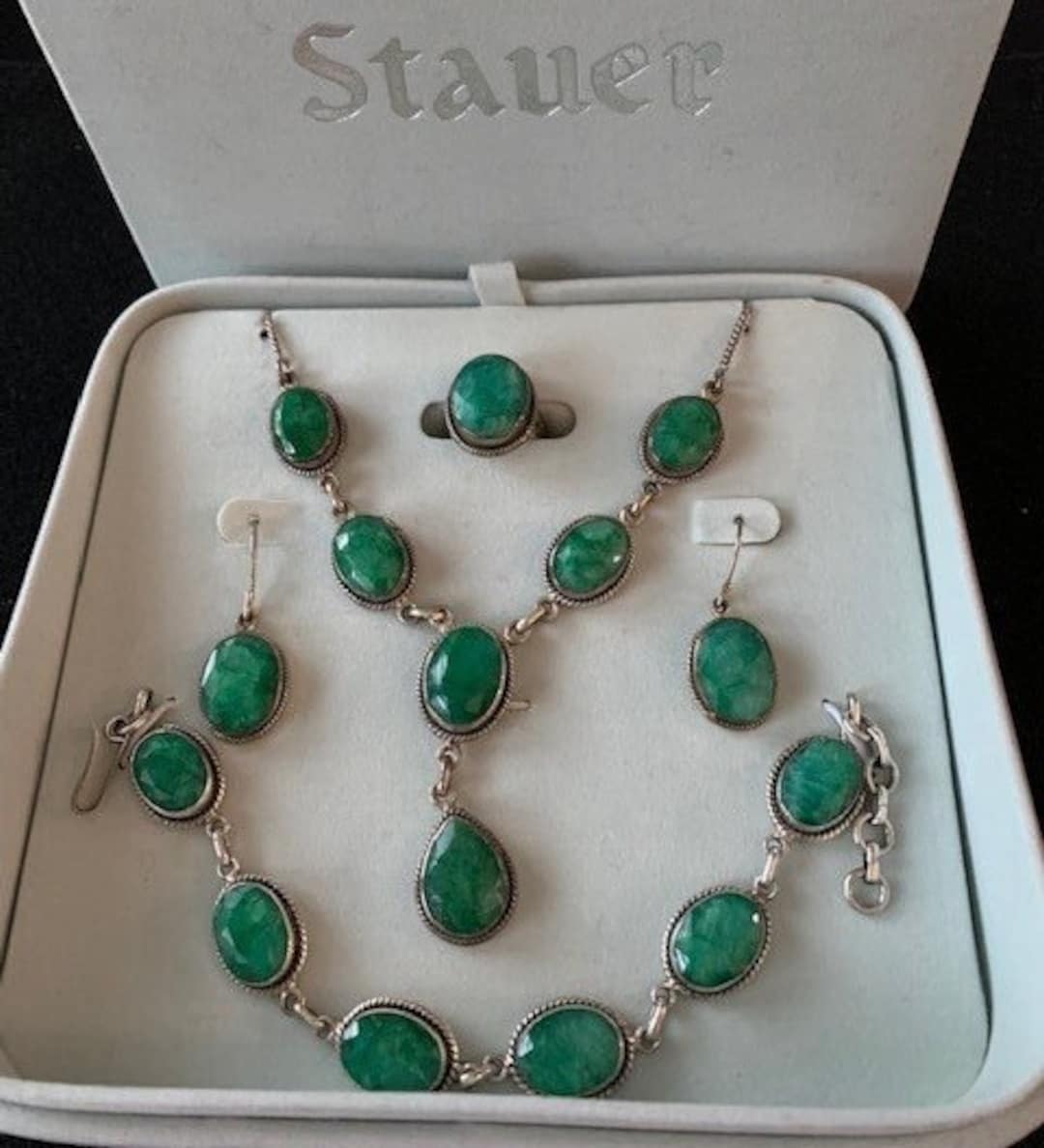 Stauer Carnaval Faceted Emerald Set Etsy
