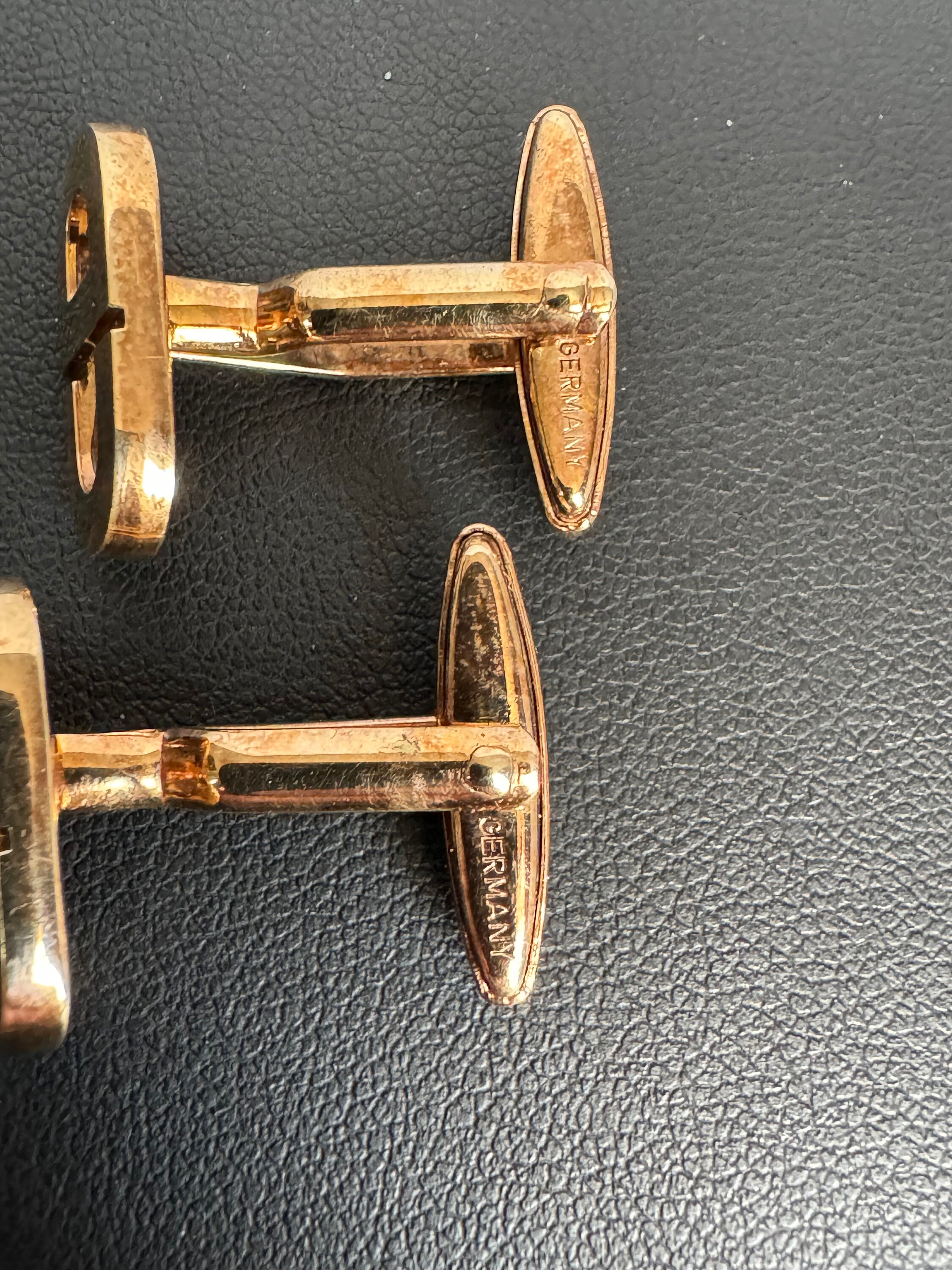 1970s Rare Designer Christian Dior Boxed CD Logo Cufflinks