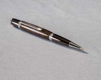 FREE SHIPPING Fountain Pen BlackWhite Ebony Hand Crafted Wooden Pen.Hand Turned Fountain Pen FP135 Hand Made Pen