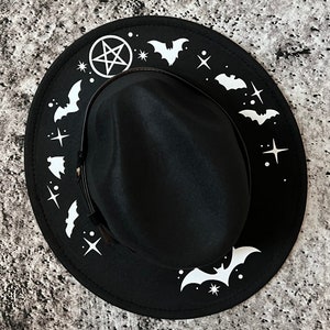 Vegan Felt Wide Brim Hat - Fricken' Bats