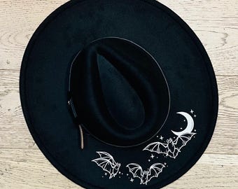 Wegański kapelusz z filcu z szerokim rondem – rondo XL – Batty Moon