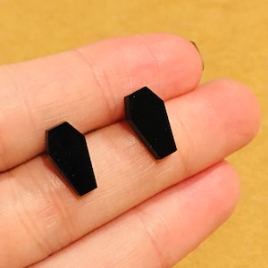 Mini Coffin Stud Earrings