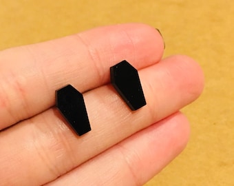 Mini Coffin Stud Earrings