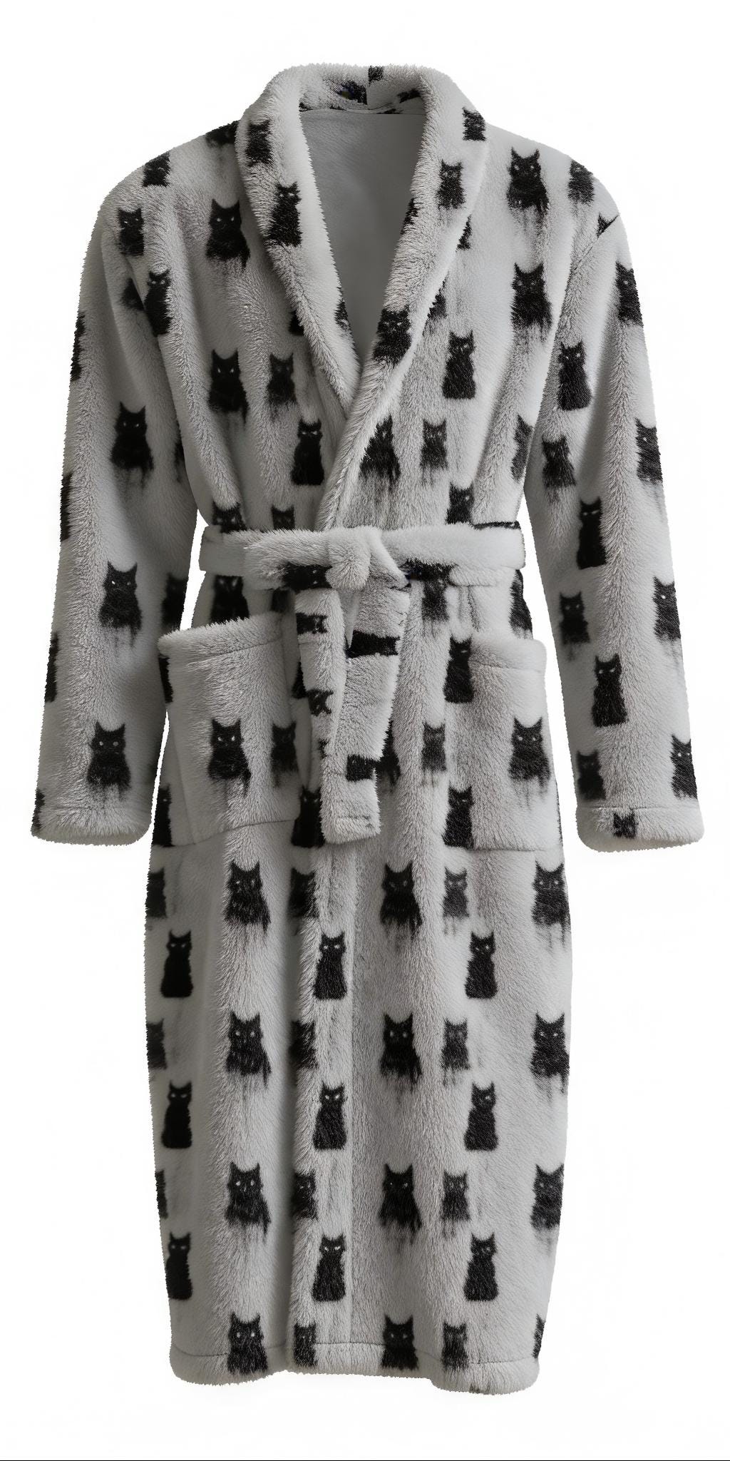Fleece Robe - Black Cats - Ready to Ship - Etsy