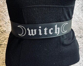 Vegan Leather Belt - Skinny - Witch