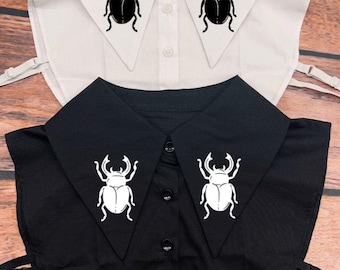 Button up Detachable collar -Beetles