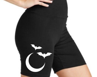 Bike Shorts - Bat Moon