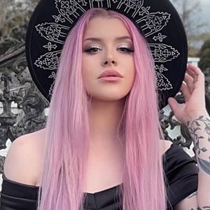 Chapeau à larges bords en feutre végan - chapeau fedora gothique sorcière horreur - Bord XL - « Couronne en fer forgé »