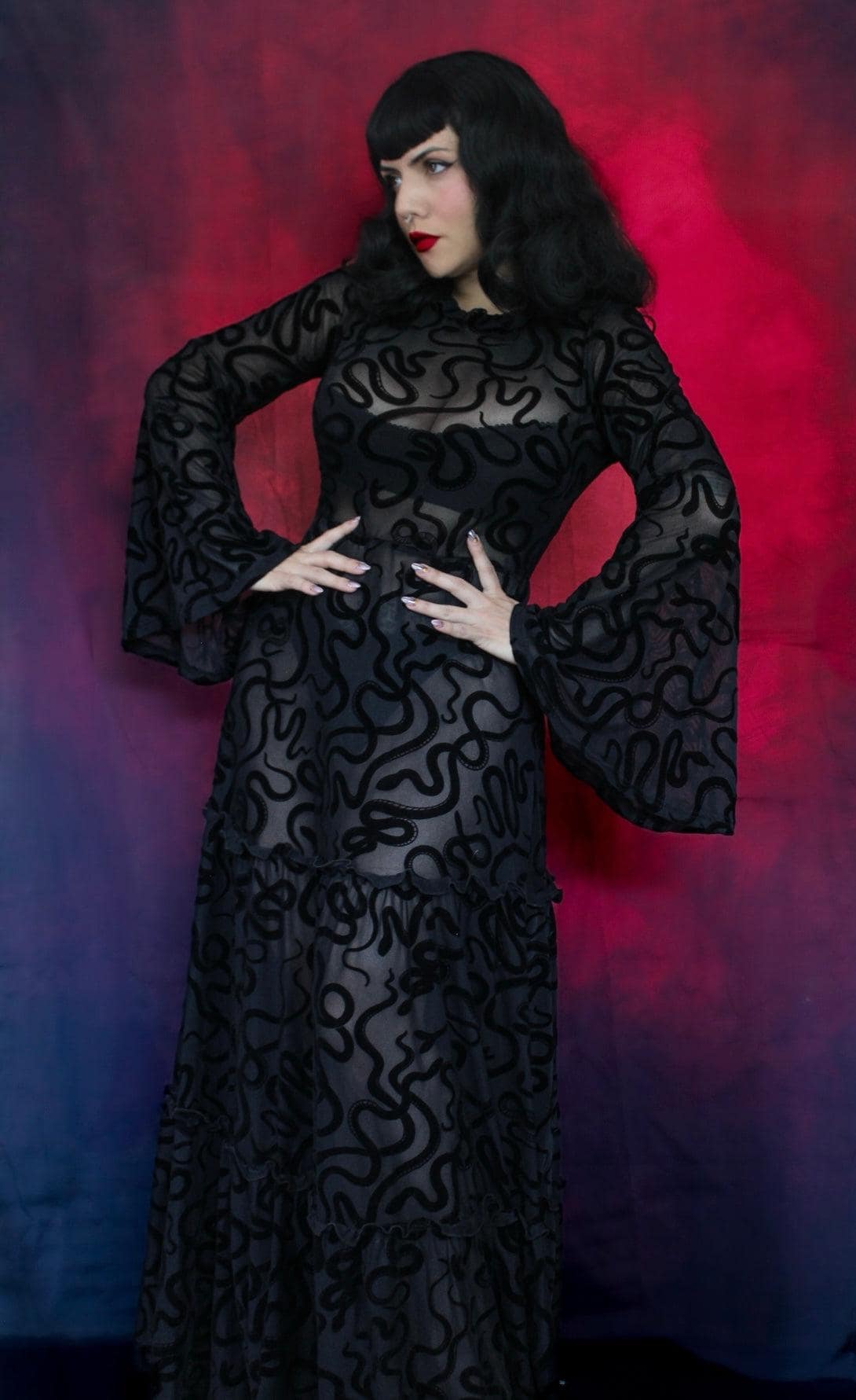 Snake Velvet Dress - Etsy