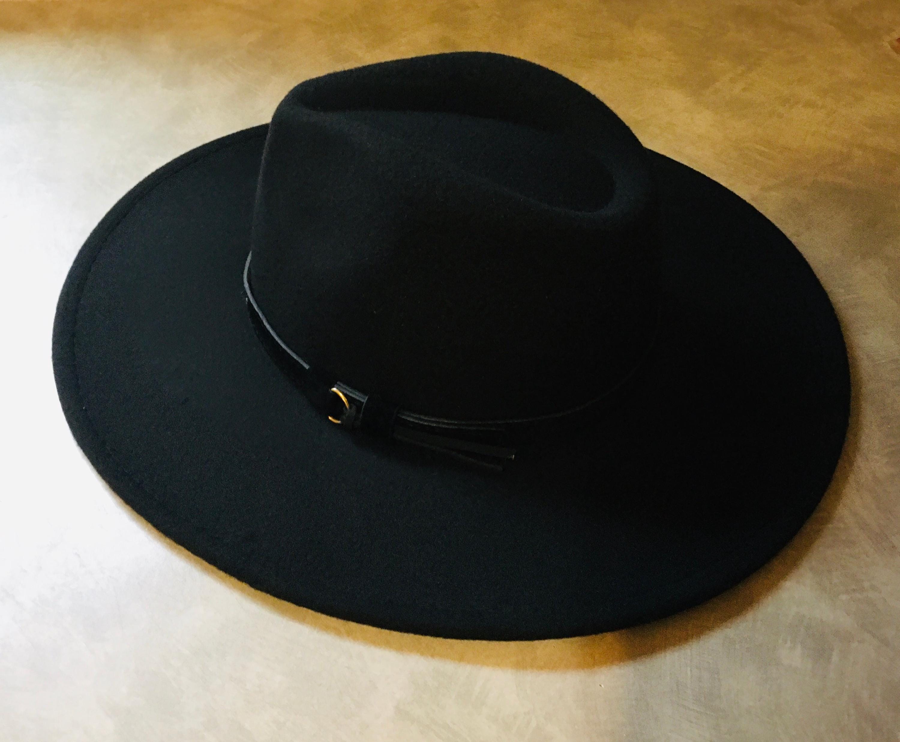Vegan Felt Hat Plain XL Brim