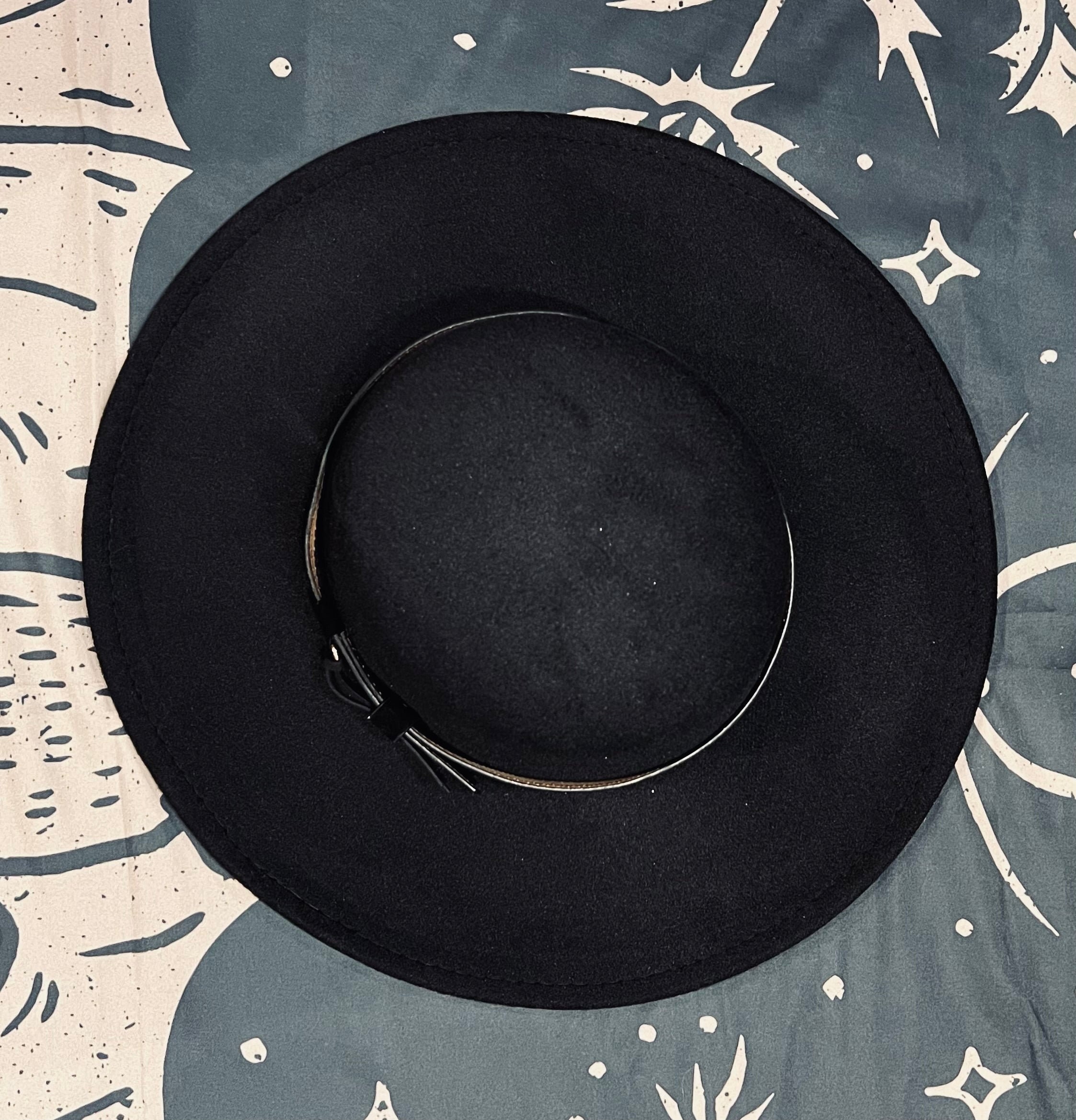 Black wide brim bowler hat shop