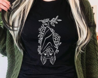 T-shirt chauve-souris fleuri