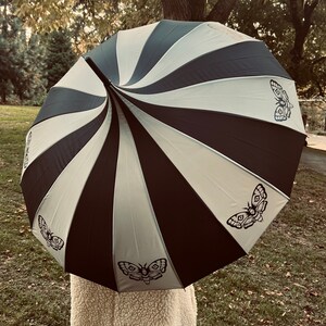 Charcoal Death Moth Umbrella