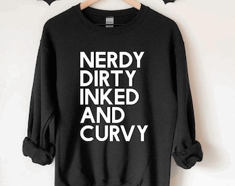 Goth pullover sweater - Witch Horror jumper - gothic witchy true crime sweater - Nerdy, Dirty, Inked & Curvy Pullover