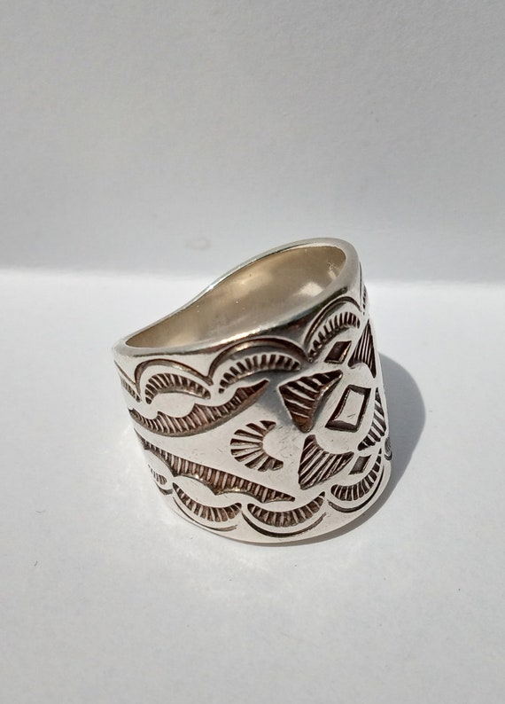 Southwestern Silver Substantial Ring Carolyn Pollo