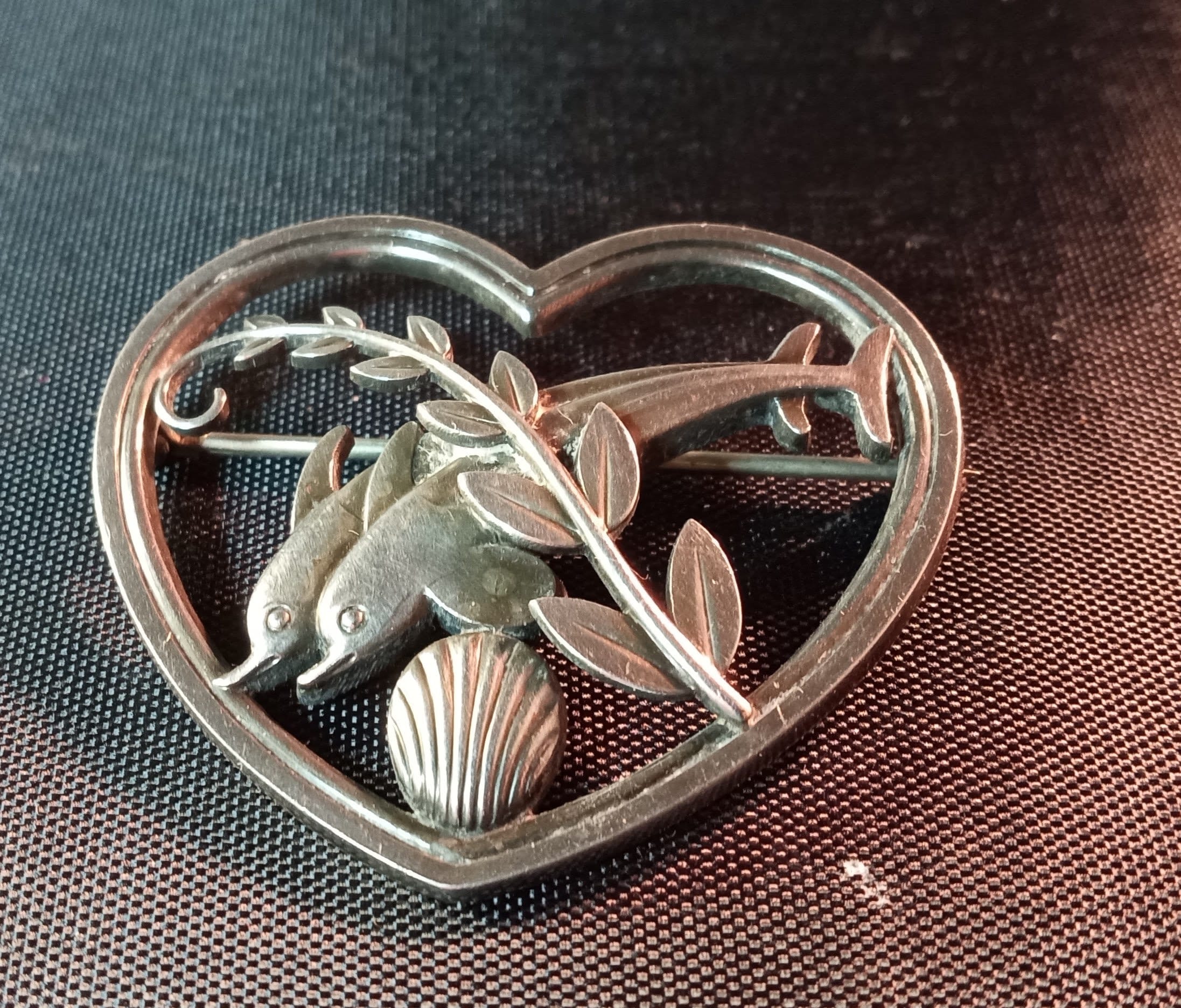 Georg Jensen Dolphin Brooch - Etsy