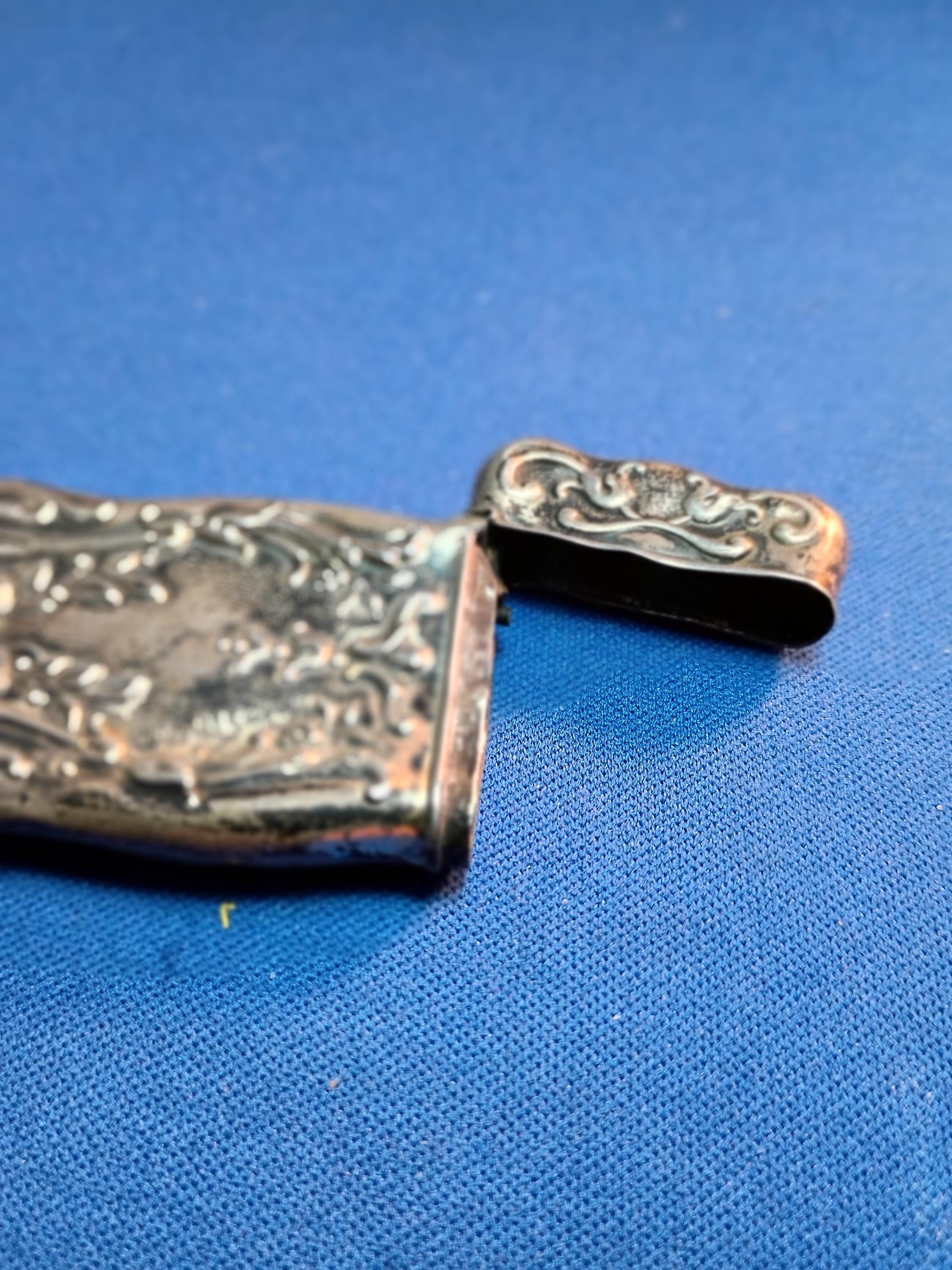 Antique Victorian Vesta Hinged Match Safe Sterling Silver Hinged Art ...