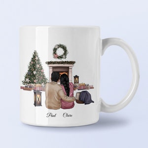 Christmas mug for couples, mum daughter son sisters brothers best friends personalised Christmas gift