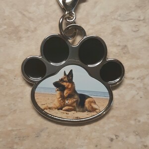 Llavero personalizado con foto de pata de mascota: amuleto conmemorativo personalizado