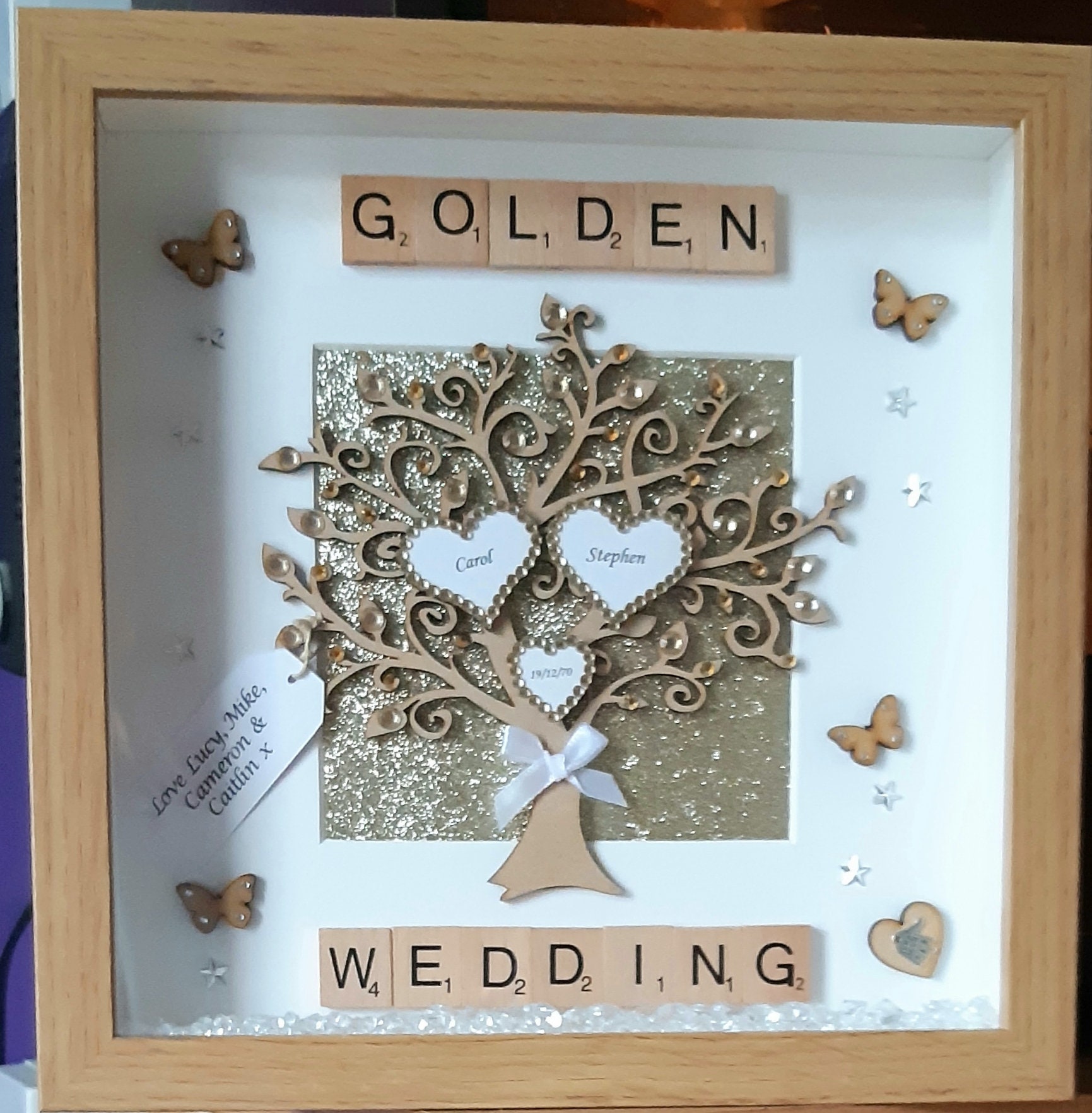 Golden Wedding Anniversary Gift/wedding Anniversary/ Golden Etsy UK