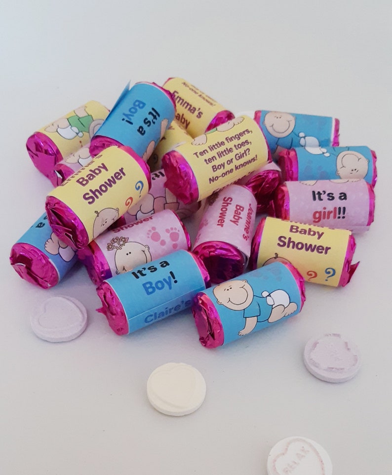 personalised love hearts baby shower