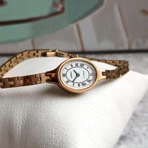 Gilded watch for women "Chaika", small watch, Y2K, gold ladies watch, vintage women's watch, classic ladies watch