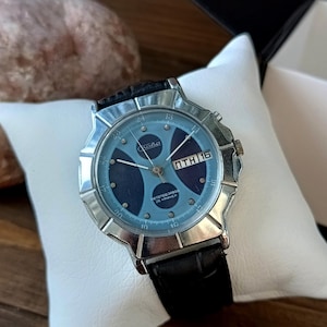 Vintage mechanical automatic men&#39;s watch Slava, watch with calendar in a gift box, gift for him