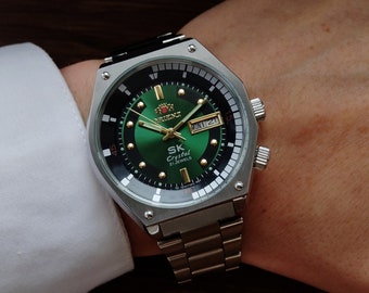 Orient Automatic Vintage Watches Watch: Green Dial, Stainless