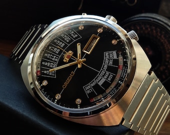 Vintage Orient College Multi-Calendar Automatic, Black Dial, Serviced