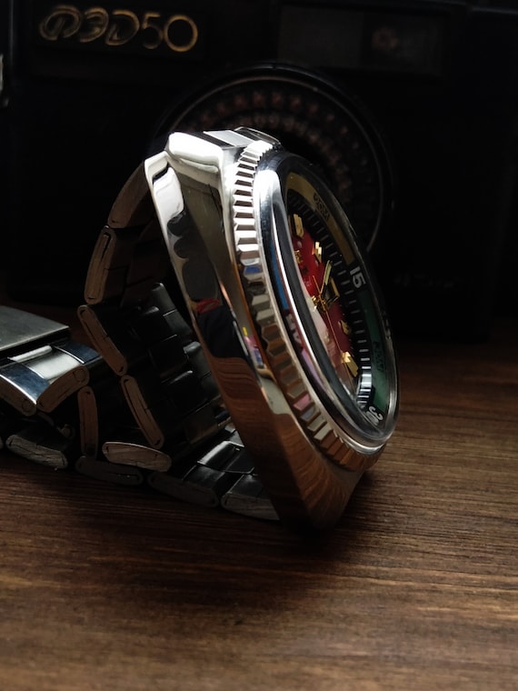 vintage Japanese rare Orient King Diver watch, au… - image 8