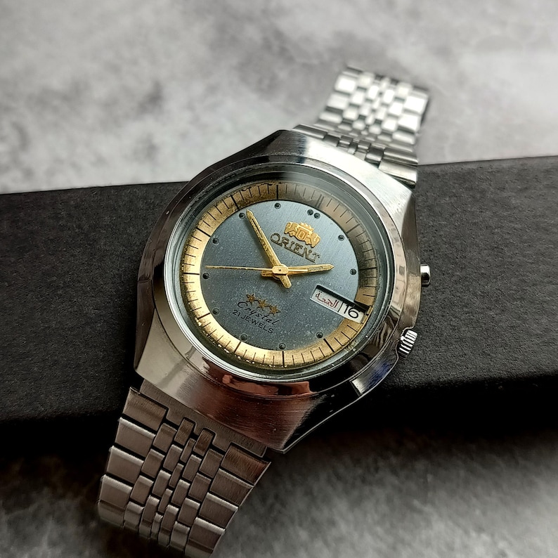 Rare Orient 3 Star Automatic Watch Silver Dial Serviced Vintage Men's ...