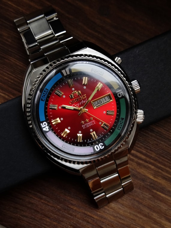 vintage Japanese rare Orient King Diver watch, au… - image 7