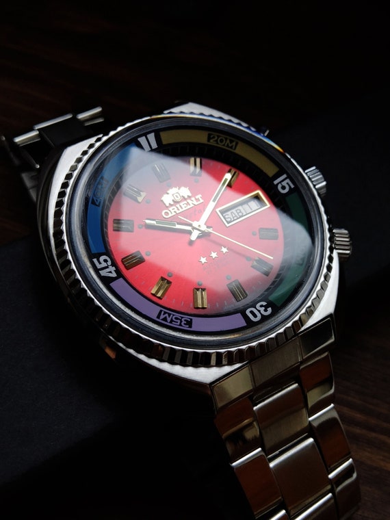 vintage Japanese rare Orient King Diver watch, au… - image 4
