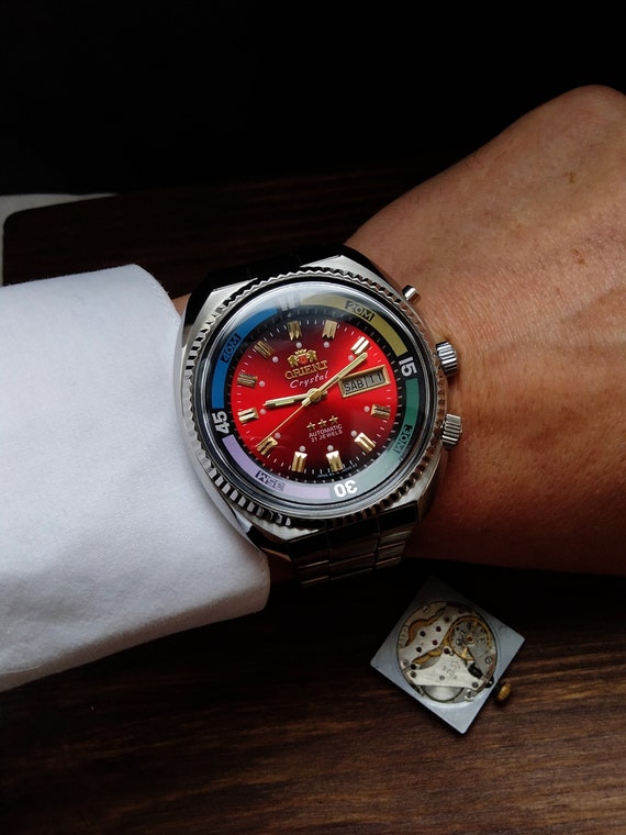 vintage Japanese rare Orient King Diver watch, au… - image 2