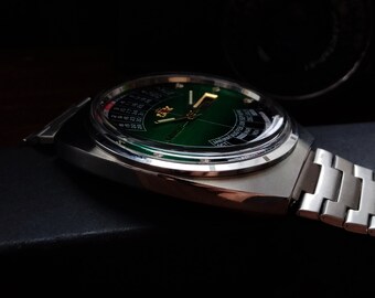 ​【希少】オリエント マルチイヤーカレンダー 自動巻き グリーン ヴィンテージ Vintage Orient Multi Calendar Automatic Watch: Green Dial
