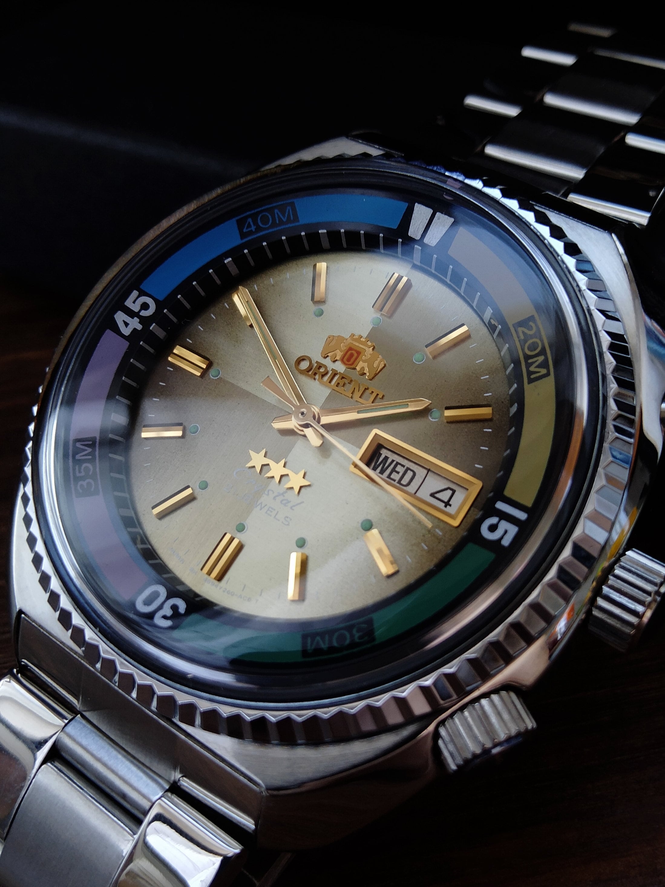 Japanese Rare Watch Orient King Diver Automatic Men s Watches Calendar Watches 21 Stones Gold Big Watches for Men Etsy