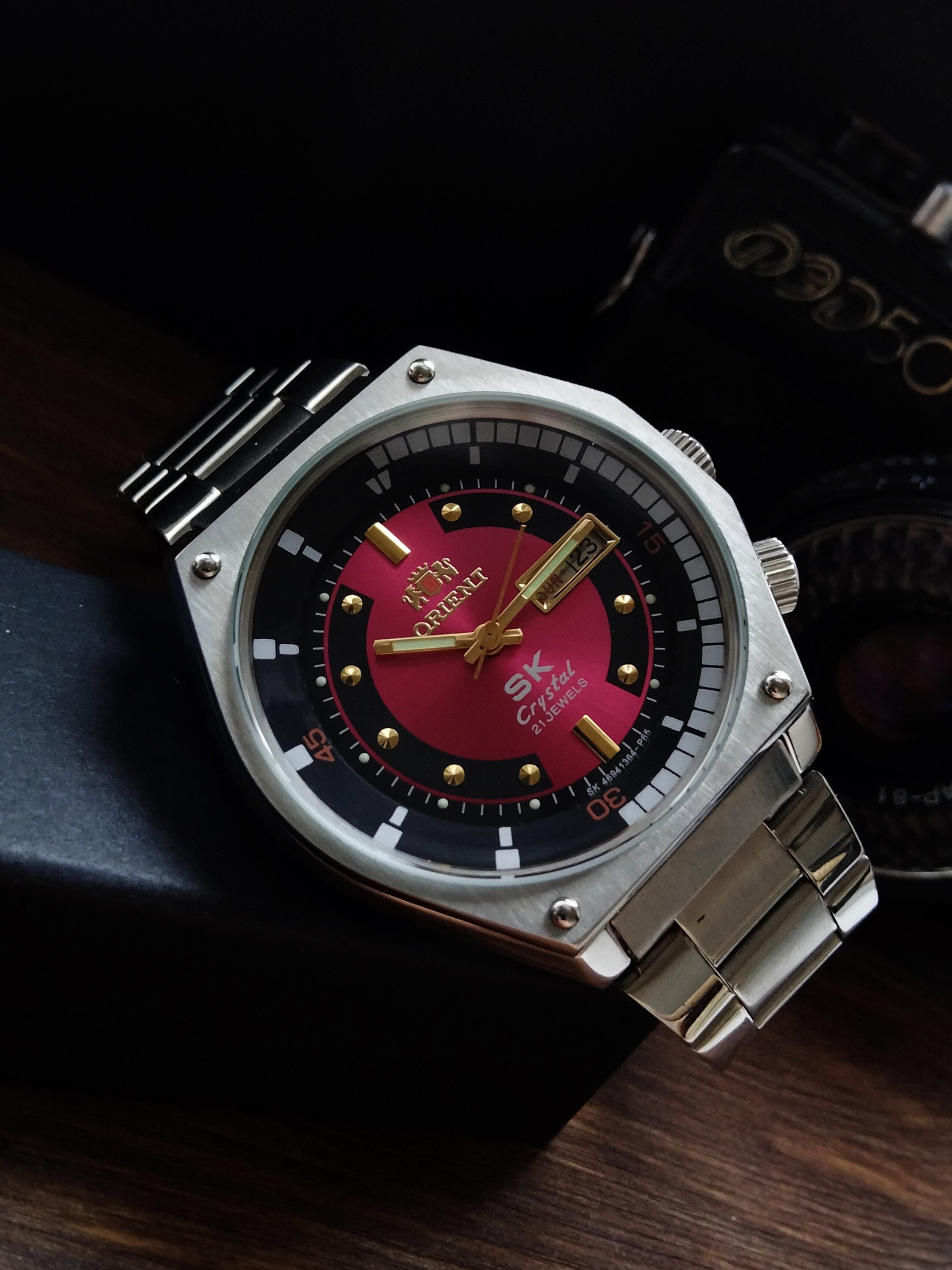 Japanese Rare Watch Orient Sea King SK Automatic Men s Watches Calendar Watches 21 Stones Pink Big Watches for Men Etsy Canada