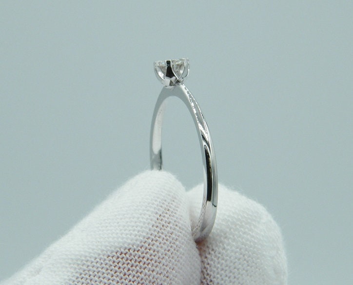 Engagement Ring Diamond Ring 585 White Subtle Diamond Gold / 14 K Natural 14 Engagement 0.20 Ct - Rings Etsy Ring Wesselton / Ct Ladies VVS